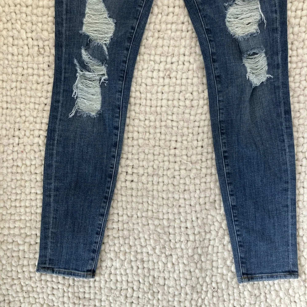 FRAME Size 28 Le Skinny de Jeanne Dark Wash Mid Rise Denim Ankle Jean - Picture 4 of 11